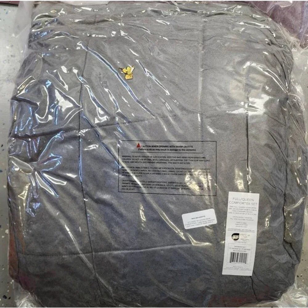 Eddie Bauer Sherwood Reversible Micro-suede Sherpa Comforter Set Full/Queen Gray